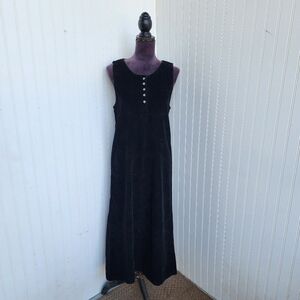 Talbots Dress Womens Black Corduroy Full Length Ribbed Pencil Plus Cotton Sz 4